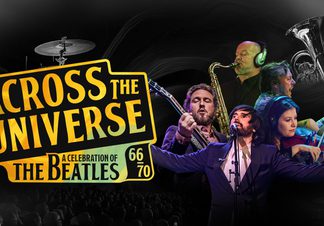 Seven orchestra members playing instruments.