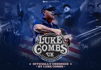 Man playing a guitar with a collage of images behind him.