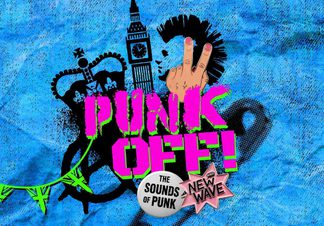 Punk Off logo featuring crown, Union Jack bunting and Big Ben.